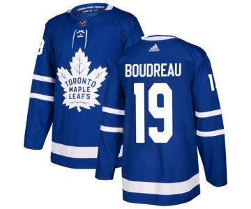 Adidas Toronto Maple Leafs #19 Bruce Boudreau Blue Home Authentic Stitched NHL Jersey