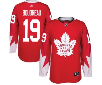 Adidas Toronto Maple Leafs #19 Bruce Boudreau Red Team Canada Authentic Stitched NHL Jersey
