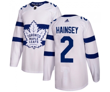 Adidas Toronto Maple Leafs #2 Ron Hainsey White Authentic 2018 Stadium Series Stitched NHL Jersey