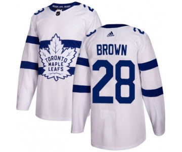 Adidas Toronto Maple Leafs #28 Connor Brown White Authentic 2018 Stadium Series Stitched NHL Jersey