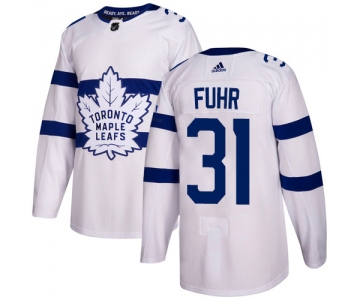 Adidas Toronto Maple Leafs #31 Grant Fuhr White Authentic 2018 Stadium Series Stitched NHL Jersey