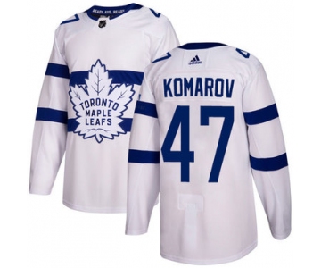 Adidas Toronto Maple Leafs #47 Leo Komarov White Authentic 2018 Stadium Series Stitched NHL Jersey