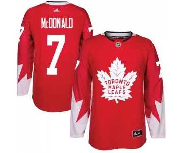 Adidas Toronto Maple Leafs #7 Lanny McDonald Red Team Canada Authentic Stitched NHL Jersey