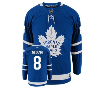 Men's Adidas Toronto Maple Leafs #8 Jake Muzzin Royal Blue NHL Home Authentic Jersey