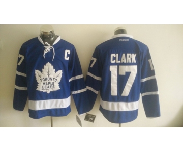 Men's Toronto Maple Leafs #17 Wendel Clark Royal Blue 2016-17 Home 100TH Anniversary Hockey Jersey