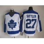 Men's Toronto Maple Leafs #27 Darryl Sittler 1982-83 White CCM Vintage Throwback Jersey