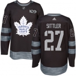 Men's Toronto Maple Leafs #27 Darryl Sittler Black 100th Anniversary Stitched NHL 2017 adidas Hockey Jersey