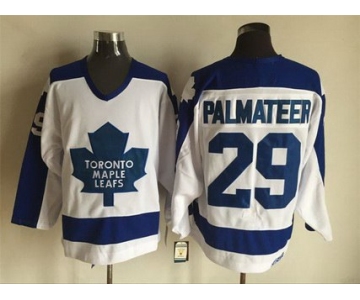 Men's Toronto Maple Leafs #29 MIKE PALMATEER White 1978 CCM Vintage Throwback NHL Hockey Jersey