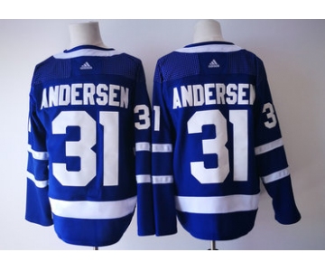 Men's Toronto Maple Leafs #31 Frederik Andersen Royal Blue Home 2017-2018 Hockey Stitched NHL Jersey