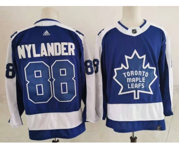 Men's Toronto Maple Leafs #88 William Nylander Royal Blue 2021 Retro Stitched NHL Jersey