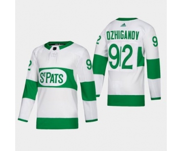 Men's Toronto Maple Leafs #92 Igor Ozhiganov St. Pats Road Authentic Player White Jersey