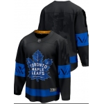 Men's Toronto Maple Leafs Blank Black X Drew House Inside Out Stitched Jersey