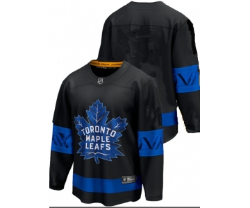Men's Toronto Maple Leafs Blank Black X Drew House Inside Out Stitched Jersey