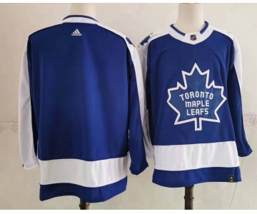 Men's Toronto Maple Leafs Blank Royal Blue 2021 Retro Stitched NHL Jersey