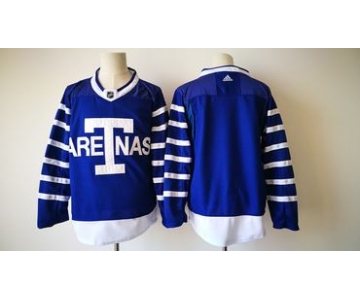 Men's Toronto Maple Leafs Blank Royal Blue Arenas 2017-2018 Hockey Stitched NHL Jersey