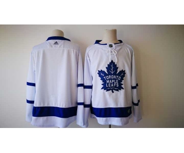 Men's Toronto Maple Leafs Blank White 2017-2018 Hockey Stitched NHL Jersey