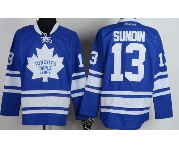 Toronto Maple Leafs #13 Mats Sundin Blue Third Jersey