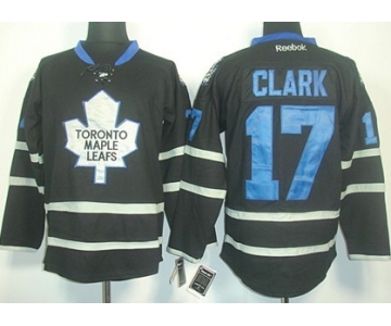 Toronto Maple Leafs #17 Wendel Clark Black Ice Jersey