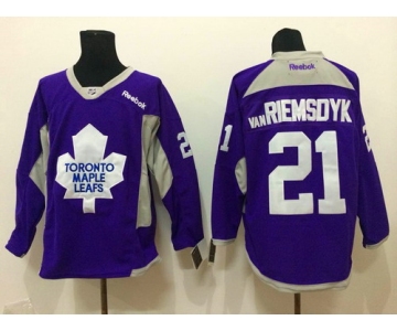 Toronto Maple Leafs #21 James van Riemsdyk 2014 Training Purple Jersey