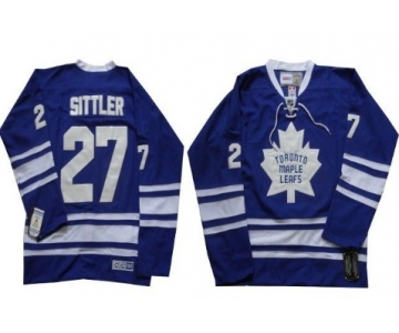 Toronto Maple Leafs #27 Darryl Sittler Blue Third Throwback CCM Jersey