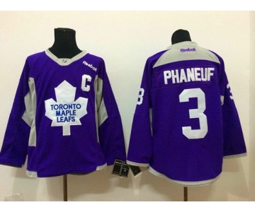 Toronto Maple Leafs #3 Dion Phaneuf 2014 Training Purple Jersey