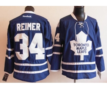 Toronto Maple Leafs #34 James Reimer Blue Jersey