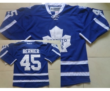 Toronto Maple Leafs #45 Jonathan Bernier Blue Jersey