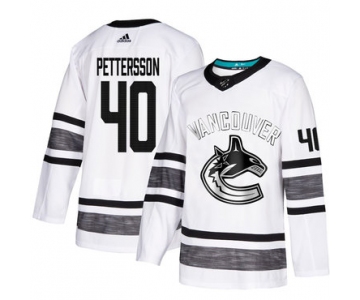 Canucks #40 Elias Pettersson White Authentic 2019 All-Star Stitched Hockey Jersey
