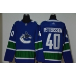 Men's Vancouver Canucks #40 Elias Pettersson NEW Blue Adidas Stitched NHL Jersey