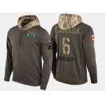 Nike Vancouver Canucks 6 Brock Boeser Olive Salute To Service Pullover Hoodie