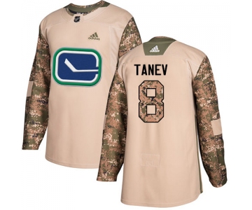 Adidas Canucks #8 Christopher Tanev Camo Authentic 2017 Veterans Day Stitched NHL Jersey