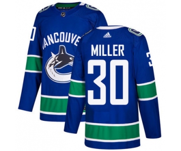 Adidas Vancouver Canucks #30 Ryan Miller Blue Home Authentic Stitched NHL Jersey
