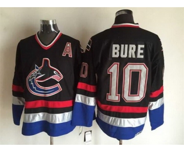 Men's Vancouver Canucks #10 Pavel Bure 2003-04 Black CCM Vintage Throwback Jersey
