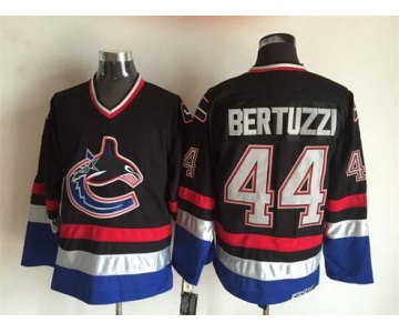 Men's Vancouver Canucks #44 Todd Bertuzzi 2003-04 Black CCM Vintage Throwback Jersey