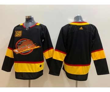 Men's Vancouver Canucks Blank Black 50th Season Adidas Jersey