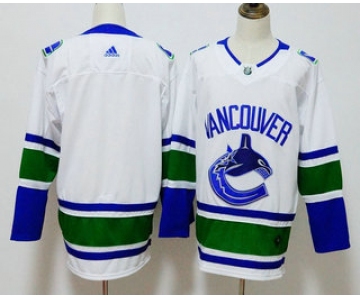 Men's Vancouver Canucks Blank White 2017-2018 Hockey Stitched NHL Jersey