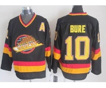 Vancouver Canucks #10 Pavel Bure Black Throwback CCM Jersey