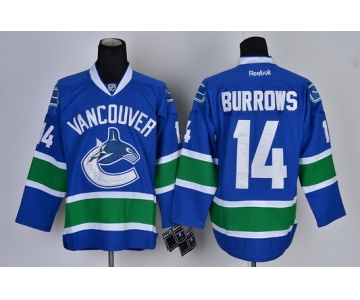 Vancouver Canucks #14 Alexandre Burrows Blue Jersey
