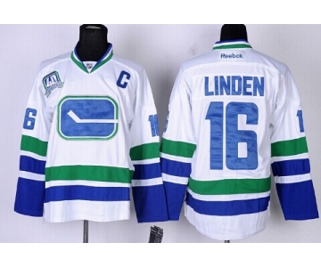 Vancouver Canucks #16 Trevor Linden White Third Jersey