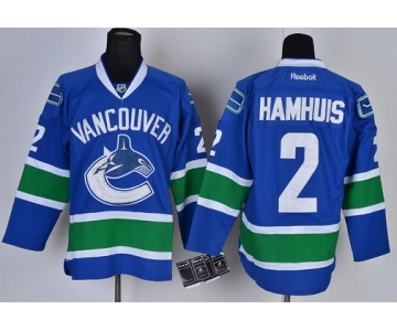 Vancouver Canucks #2 Dan Hamhuis Blue Jersey