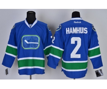 Vancouver Canucks #2 Dan Hamhuis Blue Third Jersey