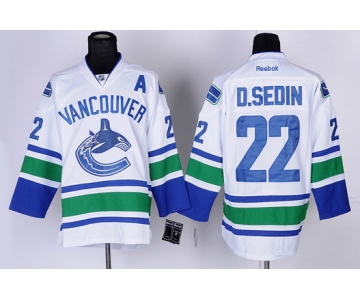 Vancouver Canucks #22 Daniel Sedin White Jersey