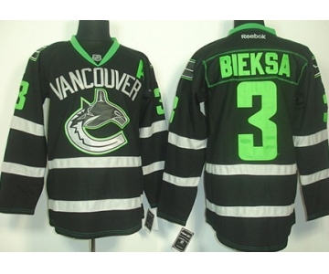 Vancouver Canucks #3 Kevin Bieksa Black Ice Jersey