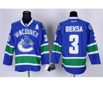 Vancouver Canucks #3 Kevin Bieksa Blue Jersey