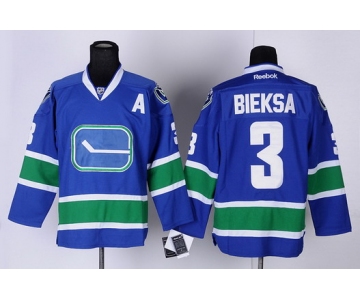 Vancouver Canucks #3 Kevin Bieksa Blue Third Jersey