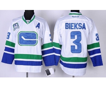 Vancouver Canucks #3 Kevin Bieksa White Third Jersey