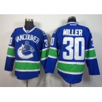 Vancouver Canucks #30 Ryan Miller Blue Jersey