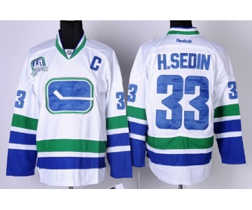 Vancouver Canucks #33 Henrik Sedin White Third Jersey