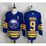 Men's Buffalo Sabres #9 Jack Eichel Blue Adidas 2020-21 Alternate Authentic Player NHL Jersey
