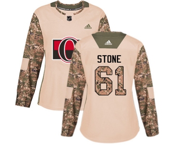 Adidas Senators #61 Mark Stone Camo Authentic 2017 Veterans Day Women's Stitched NHL Jersey